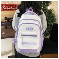 Balo nữ cặp đi học nữ WEIYUPAI Balo vải nhiều ngăn chất liệu chống thấm nước mã WYP