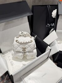 Balo Nữ Chanel Duma Mini Màu Trắng Like Auth 17.5×16.5x10cm