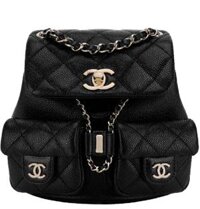 Balo Nữ Chanel Small Backpack Grained Shiny Calfskin & Gold 'Black'