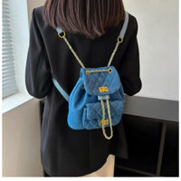 Balo nữ dáng mini chất vải jean dây rút