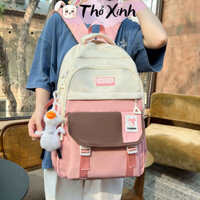 Balo nữ đi học balo học sinh nữ cấp 2 cấp 3 nhiều ngăn chất dày quai êm kiểu dáng hàn quốc xinh chống thấm nước TX159