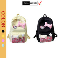 Balo nữ đi học , cặp sách đi học dành cho học sinh cấp 2-3 nhiều màu xinh xắn chất vải cao cấp 2202