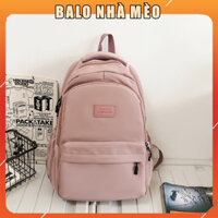 Balo nữ đi học size lớn nhiều ngăn vừa lap 15,6 in, cặp sách học sinh cấp 2 cấp 3 thời trang giá rẻ- BLCC LOGO FULL  MÀU