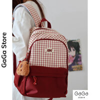 Balo nữ đi học sọc caro style hàn quốc cho học sinh cấp 2, cấp 3 B707