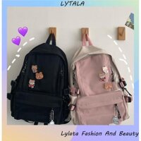 Balo nữ đi học thời trang phong cách ulzzang LYLATA BL01 và BL02 (không có gấu bông)
