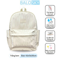Balo Nữ Đi Học Ulzzang Balô Kiếu Dáng Basic Xếp Lớp Dễ Phối Đồ Có Ngăn Bí Mật Để Vừa Laptop Balosky