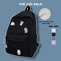 Balo nữ đi học ulzzang chống nước, chống nhăn trơn KHÔNG kèm sticker Quảng Châu | BL011