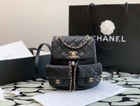 Balo Nữ Hàng Hiệu Chanel Siêu Cấp Bản Đẹp Màu Đen 20.5x20x11.5cm
