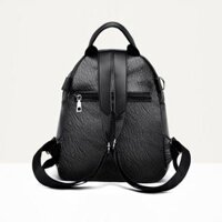 BALO NỮ MINI DA ĐEN ĐA NGĂN KÈM KHÓA GẤU BEARICK - AUSA HOUSE