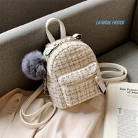 Balo Nữ Mini Vải Dạ Kim Tuyến phong cách Hàn Quốc