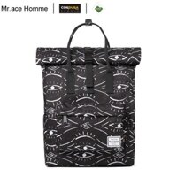 Balo Nữ Nắp Cuộn 12inch Mr.ace Homme MR18D1368B01 / Đen họa tiết mắt