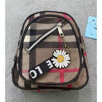 BALO NỮ sọc ngang xinh xắn kèm móc khóa xinh xắn BLN1011