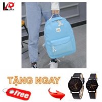 Balo nữ thời trang Hàn Quốc A0189 (Xanh) + Tặng đồng hồ 3D đen kim vàng [bonus]