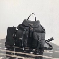 Balo nữ thương hiệu Prada dòng Saffiano cao cấp size 30 kèm ví dài hàng vip 1-1