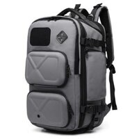 Balo Ozuko phong cách mới cho nam có sạc USB và cơ chế chống trộm công suất lớn, đa chức năng chống thấm nước - Grey - Small