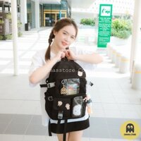 😘Balo pastel đen túi trong dài xinh xẻo 🥰🥰HÀNG CÓ SẴN💥💥💥