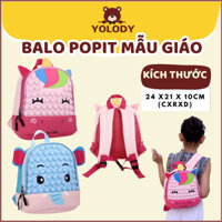 Balo Pop it balo mẫu giáo hình thú cặp đi học mầm non Yolody BL002