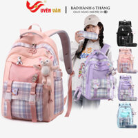 Balo Sale Balo nữ đi học màu pastel kẻ sọc caro thời trang ulzzang hàn quốc đẹp đáng yêu dễ thương 2105