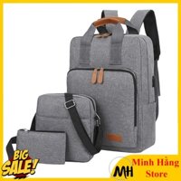 Balo set 3 món đựng Laptop siêu nhẹ với các giải pháp mang tối ưu hóa công nghệ, ba lô nam nữ học sinh viên văn phòng