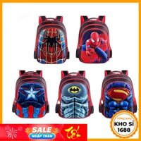 Balo siêu nhân - cặp sách người nhện đi học cho bé trai hình 3D siêu anh hùng, balo cấp 1 tiểu học TE7