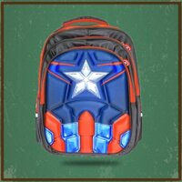 Balo siêu nhân hình nổi 3D in hình siêu anh hùng marvel cho học sinh tiểu học