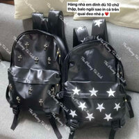 Balo Size Đại, Balo size 45 đựng vừa giáo án laptop chất da bóng mịn đính chữ thập siêu cá tính cho cả nam và nữ