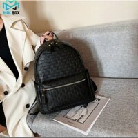 Balo Sọc Caro Da PU Size 40 ( Loại I ) Vừa A4, Atlat Địa Lý, Laptop 14-15inch Đeo Vai