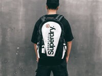 Balo Superdry Tarpaulin logo trắng