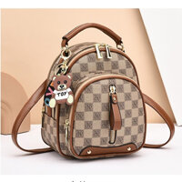 Balo thời trang, balo nữ mini họa tiết kẻ ô đi chơi phong cách hàn quốc (không kèm móc khóa) HH 757