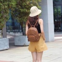 Balo thời trang chất da tổng hợp cao cấp BOM X OF 10 - kiểu dáng basic phù hợp nhiều kiểu trang phục.