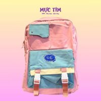 Balo thời trang hồng mix xanh