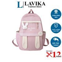 Balo thời trang nữ đi học đẹp, cặp đi học nữ cấp 2 cấp 3 tai thỏ cute dễ thương LAVIKA BL12