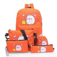 Balo thời trang set 5 cái hình Gà con màu cam siêu kute cho bé