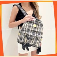 Balo thời trang vải dạ kẻ xanh kẻ đen balo size 40 đi học đi chơi (có ảnh thật)