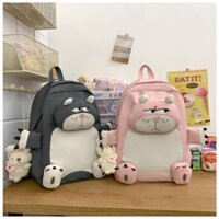 Balo thú bông hình con mèo dễ thương, chất dù, size 29x39, mã BALOMEO phù hợp đi chơi, chụp ảnh, đựng vừa a4, laptop