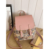 Balo tông hồng họa tiết thêu gấu Teddy