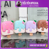 Balo trẻ em, Balo cho bé, ba lô mầm non hình cây kem 4 màu kute 28x24x10cm BL009 | Tiểu Yến KID - Hàng mới về