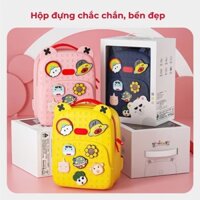 Balo trẻ em sticker fesson, Ba lô cho bé đi học mẫu giáo, tiểu học siêu nhẹ nhiều màu dễ thương năng động