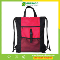 Balo Túi Dây Rút Grepaco Vải Dù Bố Canvas Cao Cấp Chống Thấm Nước Mềm Mịn Phong Cách Thời Trang Hàn Quốc Unisex Nam Nữ Đi Học, Chơi, Du Lịch - Hàng Chính Hãng - Đỏ