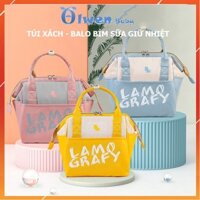 Balo Túi Xách Bỉm Sữa Giữ Nhiệt Đa Năng Chống Nước Hai Lớp Bảo Quản Bình Sữa Cho Mẹ Và Bé Đựng Đồ