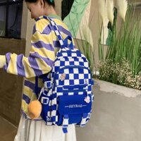 Balo ulzzang kẻ caro đi học học sinh, sinh viên Hàn Quốc cao cấp chống nước TN295