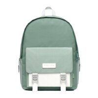 Balo Unisex Casual 2 Khóa 14inch Mr.ace Homme MR19C1821B01 / Xanh ngọc phối xám (Phiên bản nhựa tái chế)