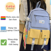 Balo unisex đi học nam nữ, balo thời trang Ulzzang Hàn Quốc cá tính dễ thương có chống nước