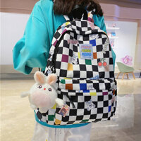 Balo vải dù GENBAG balo caro nữ ulzzang đi học đi chơi chống nước basic hàn quốc BL12