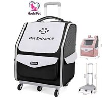 Balo Vali Tay Kéo Vận Chuyển Thú Cưng dưới 10kg Đi Du Lịch - Balo thú cưng có tay kéo Hoshi Pet BL19
