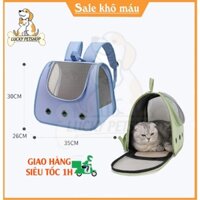 Balo vận chuyển chó mèo chất liệu lưới thoáng khí, balo thú cưng