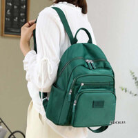 Balo xanh lá cây, Balo nữ vải thời trang siêu nhẹ, nhiều ngăn tiện lợi, cầm tay đeo vai ADO035