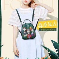 Balo xanh lá hoạ tiết cô gái Nga