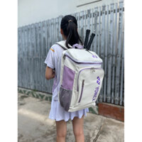 Balo yonex 1408 Trắng tím thời trang màu mới 2023 chống nước có ngăn đựng giày ( kèm ảnh thật)