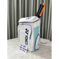 Balo yonex 1408 Xanh ngọc khoá tím logo xanh navy 2024